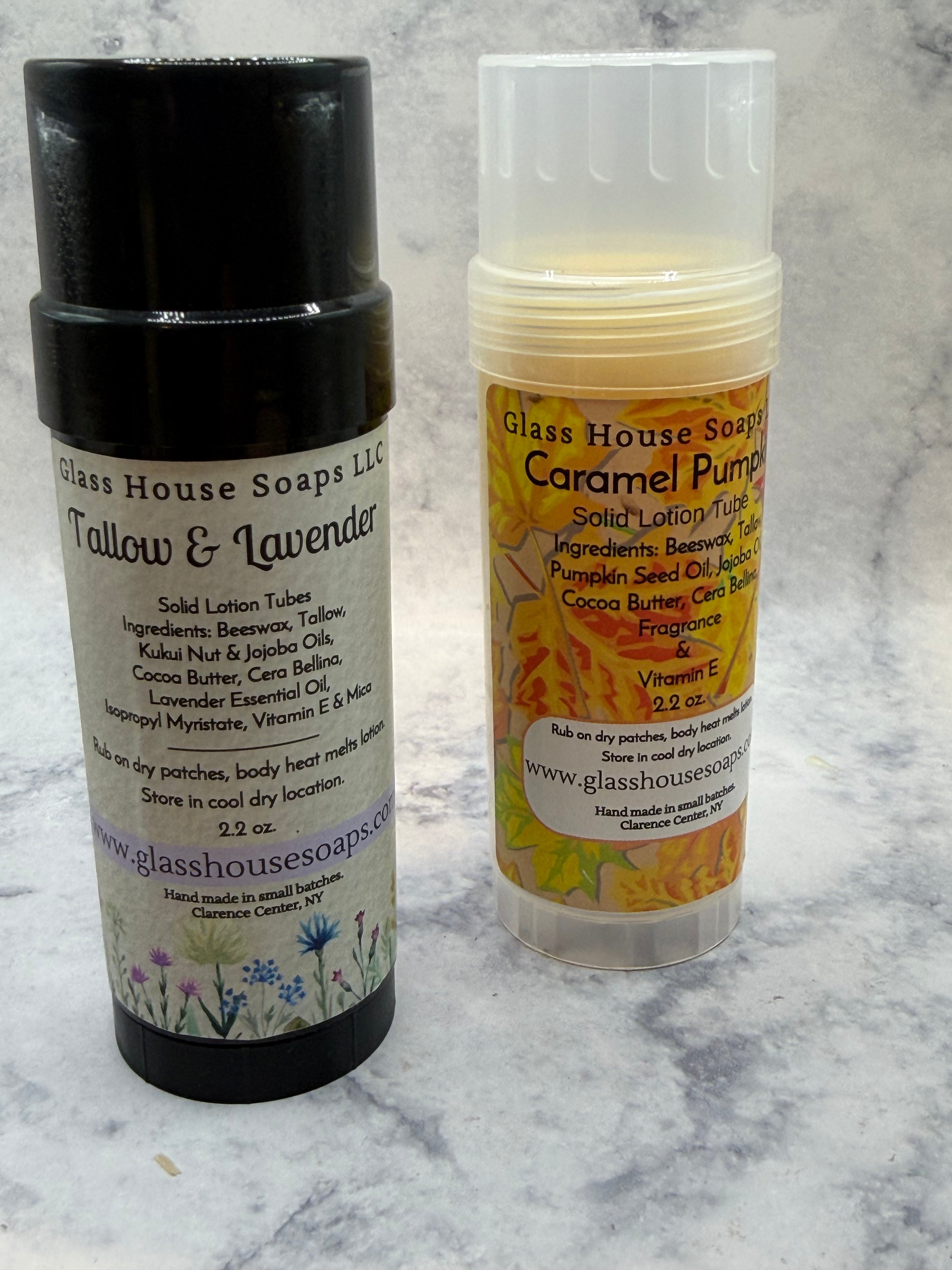 Tallow Solid Lotion Tubes